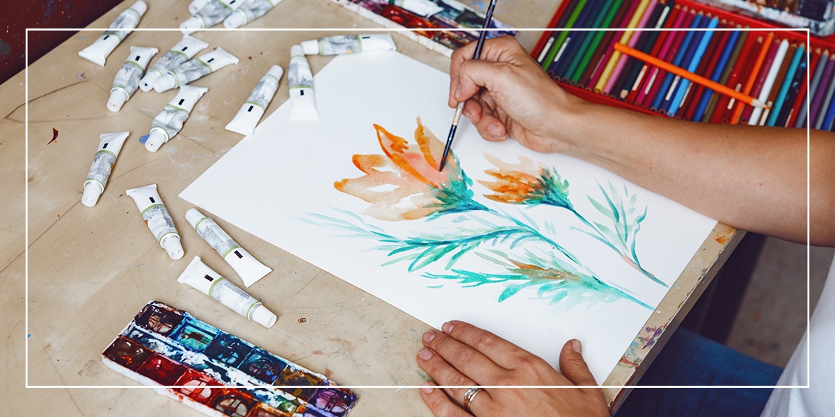 Three20-Recovery-Community_Northwest-Indiana-Recovery_Programs_Art Painting as as they attend the art program at Three20 Recovery